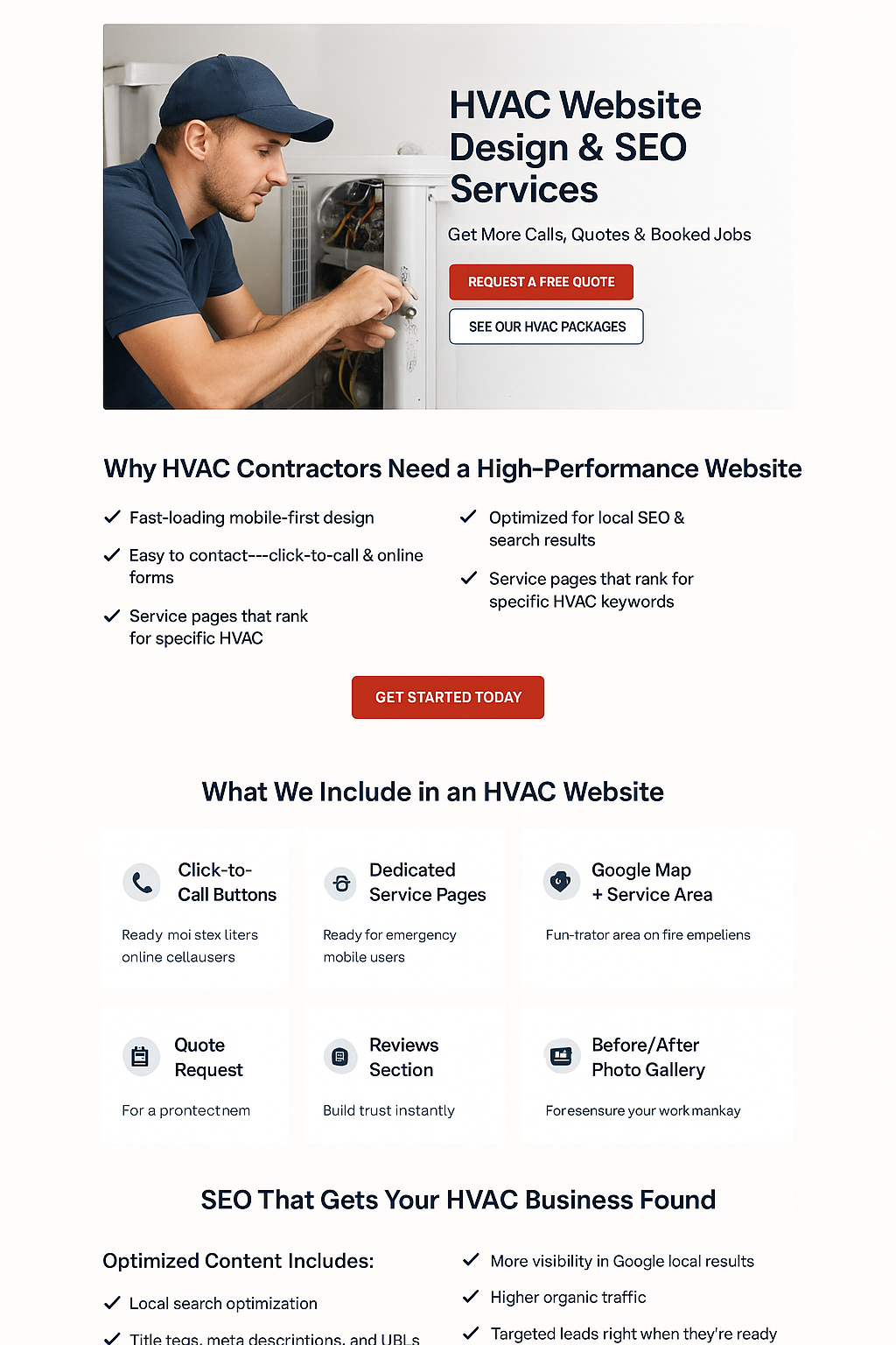 HVAC Red Deer Business Website