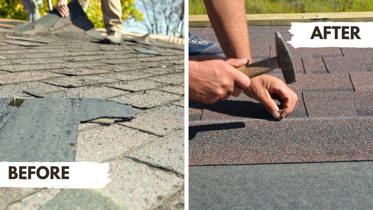 Red Deer Roofing Before After
